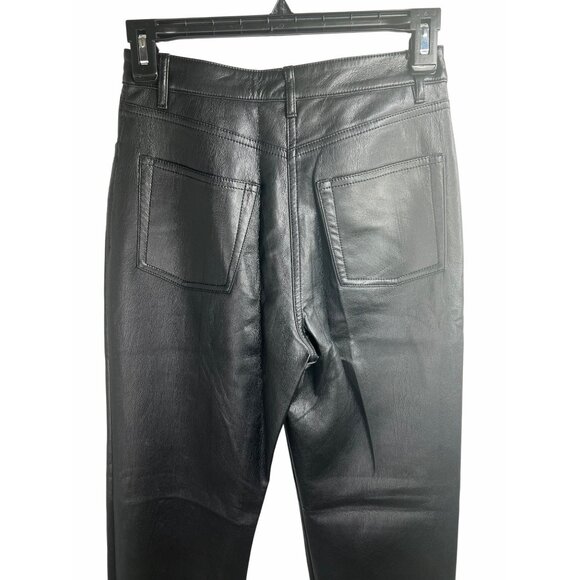 Aritzia Wilfred Melina vegan leather Black Pants Size 2 - Picture 6 of 15